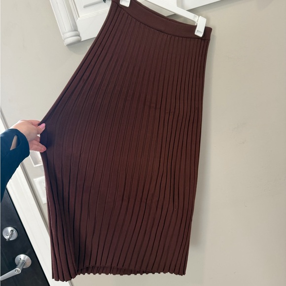 A New Day Size XL Brown Ribbed Midi Skirt - Picture 4 of 5